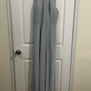 Jenny Yoo Halter Neck Bridesmaid Dress in Whisper Blue